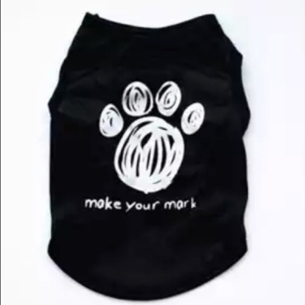 Cute Printed Summer Dog Shirt “Make Your Mark” 🐶